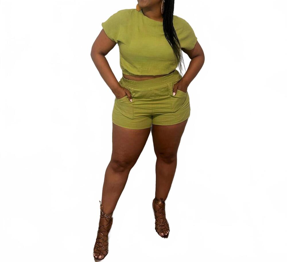 NEW HYFVE avery short set in green